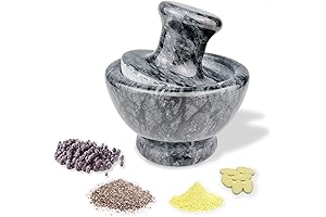 Marble Mortar and Pestle Set: Effortless Pill Crusher and Versatile Spice Grinder