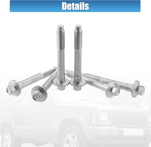 Miniatura 6 de X AUTOHAUX Pernos de montaje de cojinete de cubo de rueda para Jeep Grand Cherokee 2000-2010 34201535 metal tono plateado