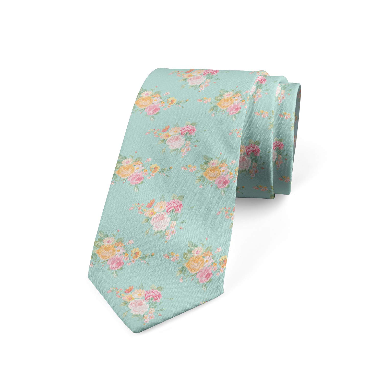 Wpamlrta Men's Tie Soulful Spring Garden Theme Necktie 3.7" Multicolor
