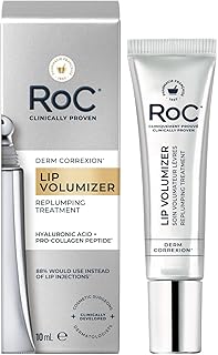RoC Derm Correxion Volumizzante Labbra | Balsamo Rimpolpante con Acido Ialuronico e Peptidi di Collagene | 10 ml