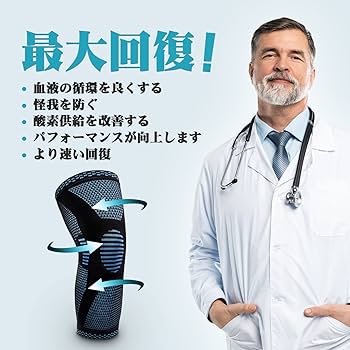 Amazon.co.jp: POWERLIX Knee Supporter, For Sports, Blue