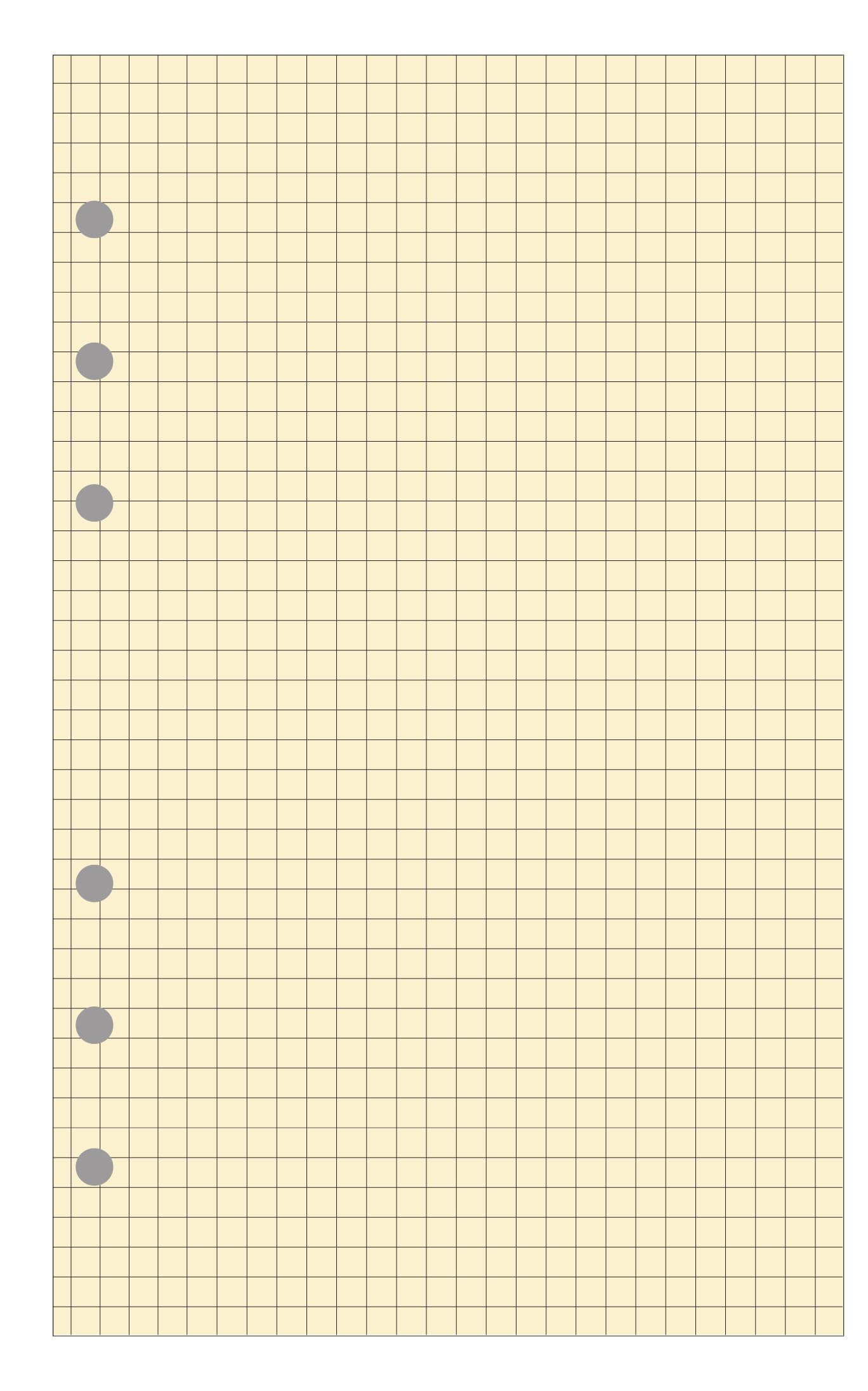 Exacompta – 18 Sheets Squared 5x5 Refill for Exatime 17 Organiser – 40 Sheets Ivory