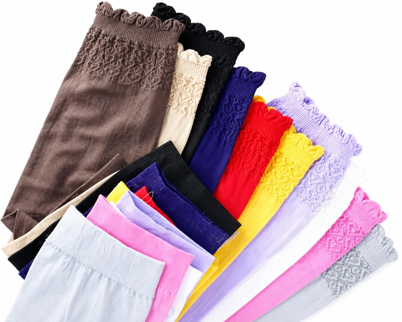 abeeha Stretchable Arm Sleeves for Women and Girls, 6 Pairs, Random Colours, Soft Breathable Fingerless,-picture-14