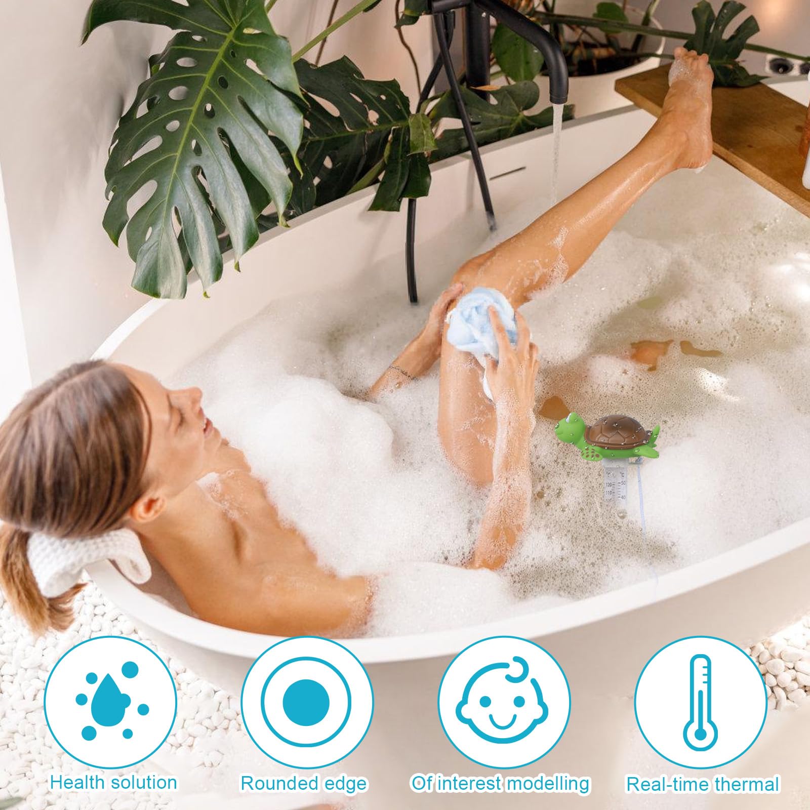 2 Stück Schwimmende Pool Thermometer, Pool Thermometer Schwimmend mit Befestigungsleine, Poolthermometer Schwimmend Whirlpools für Alle Outdoor & Indoor Pools, Spas, Hot Tubs, Aquarien (Grün)
