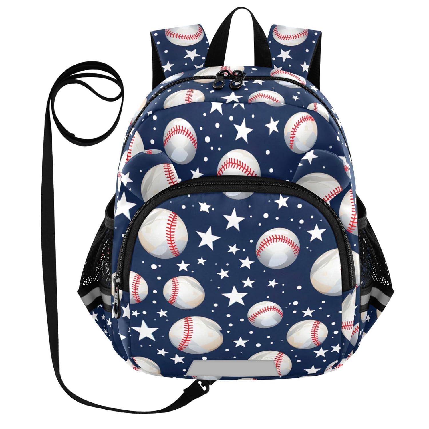 Baseballs Stars Toddler Harness Backpack for Boys Girls 3-6 Years Kids Backpack with Anti Lost Safety Leash Baby Protection Backpack for Walking Travel Preschool