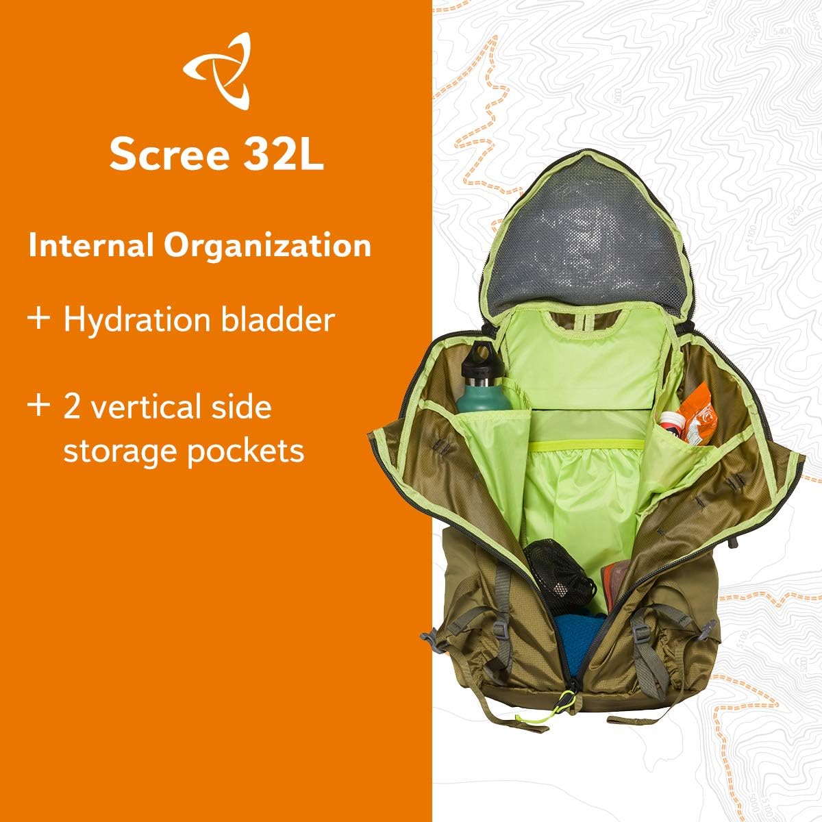 Mystery Ranch Scree 32 Backpack - Technical Daypack, Lizard, L/XL Large / X-Large Lizard