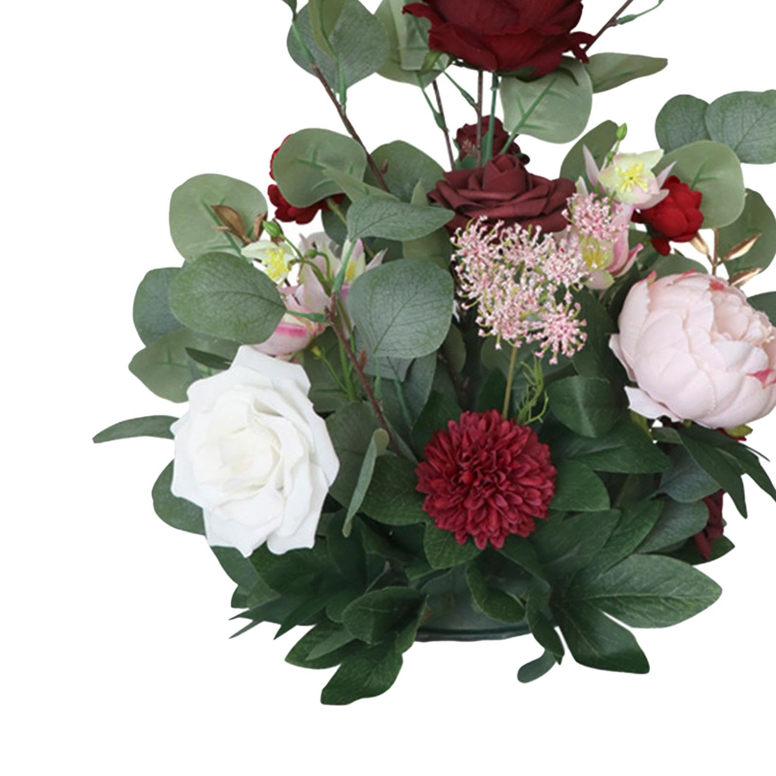 Fiori Artificiali per Arco Nuziale, Bouquet Finte, Decorazione Realistica Bianca, Ideale Come Regalo, per La Casa O per Eventi, Fiore rosa rosso