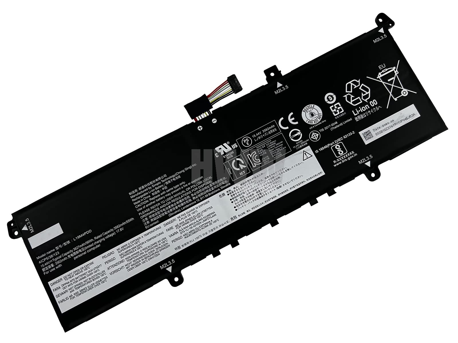 New 15.44V 56Wh 3627mAh L19M4PDD Battery Compatible with Lenovo ThinkBook 13S 14S G2 ITL 13S G2 are L19D4PDD L19C4PDD 5B10Z37617 5B10Z37618 5B10Z37621 SB10Z37619 Series