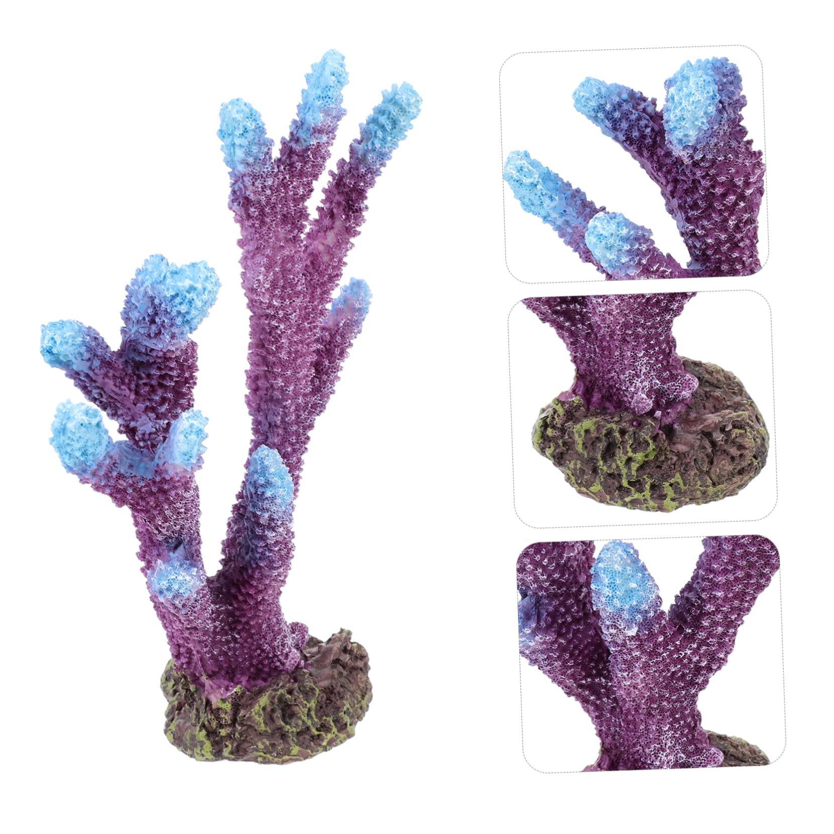 COLLBATH Adornos Falsos De Coral Decoración De Roca Plantas Artificiales Acuario