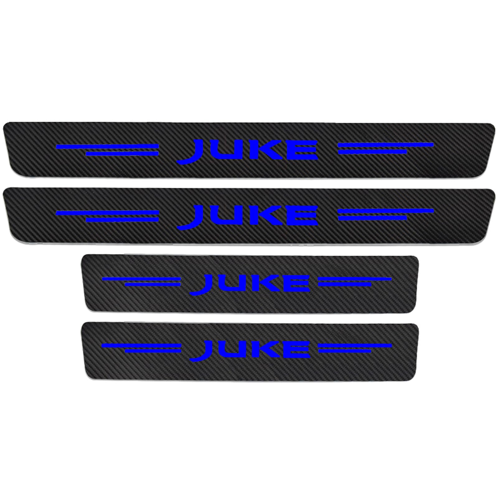 Symilov Car Door Sill Protector for Nis-san JUKE 2013-2024, 4Pcs Anti Scratch Carbon Fiber Threshold Edge Entry Guard Stickers Kick Plates Styling Accessories,Blue