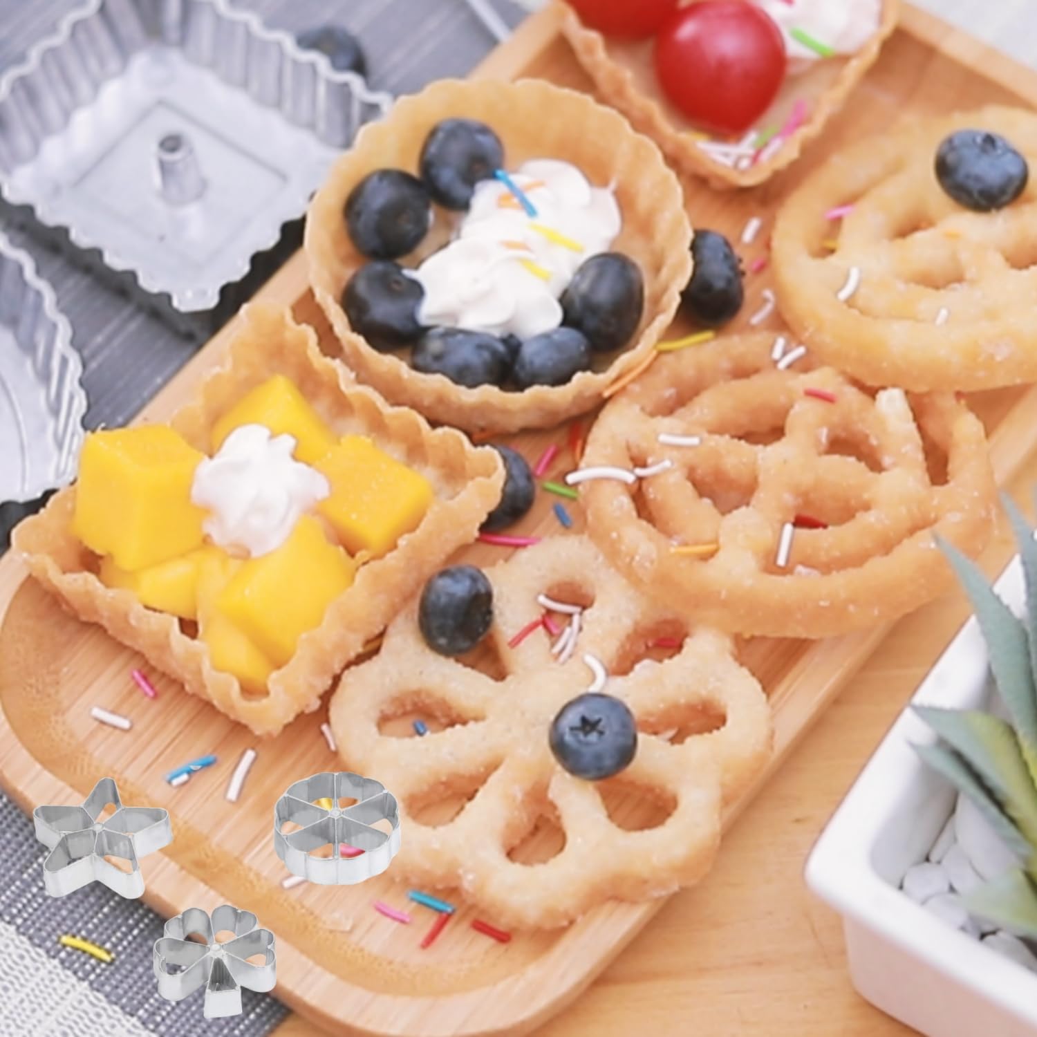 Stampo Per Frittura in Alluminio Manico in Legno Utensile Da Cucina Per Friggere Snack Fritti A Casa Gadget Cucina