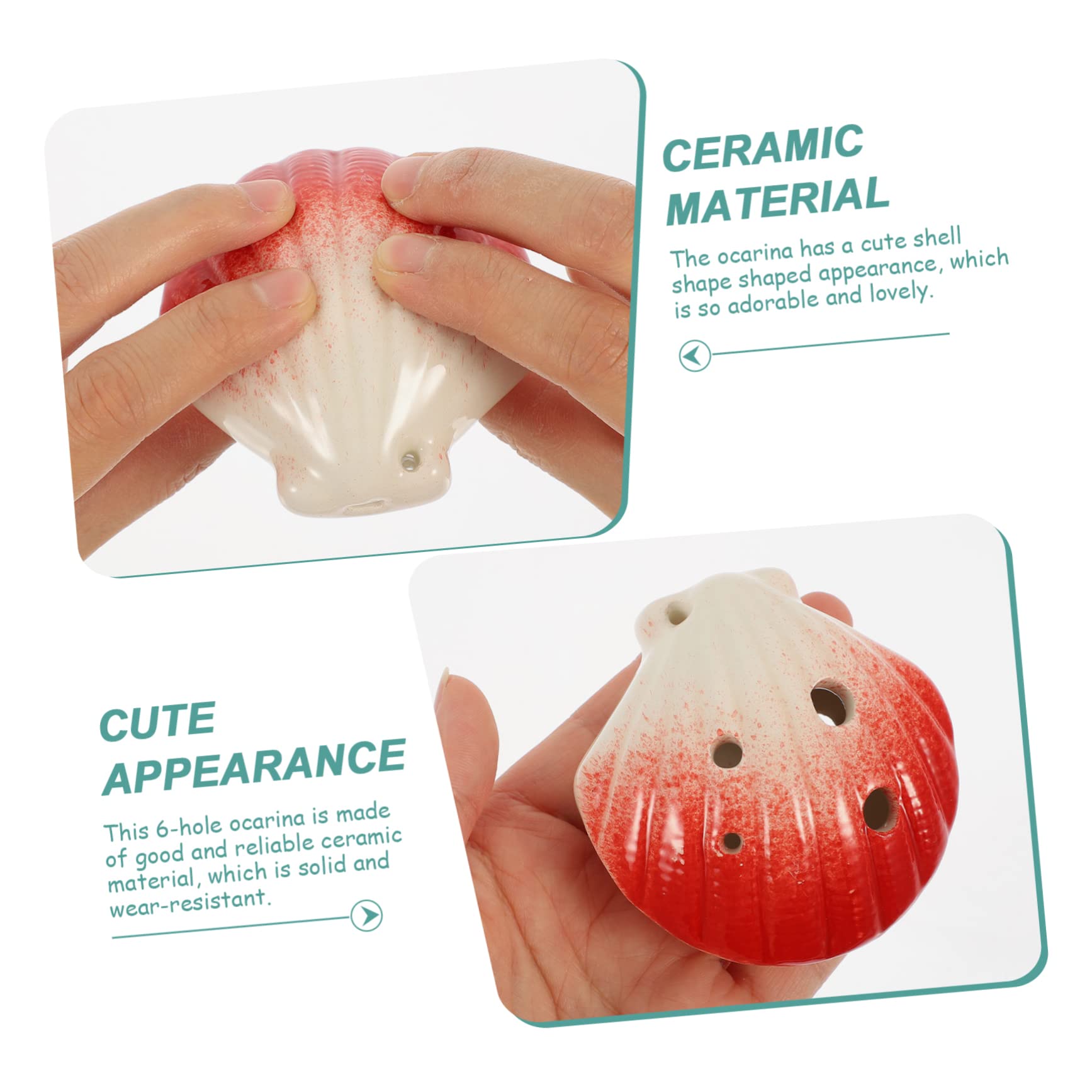 SUPVOX Professional 6-hole Ocarina Ceramic Beginner Instrument Portable Ocarina for Boys and Girls