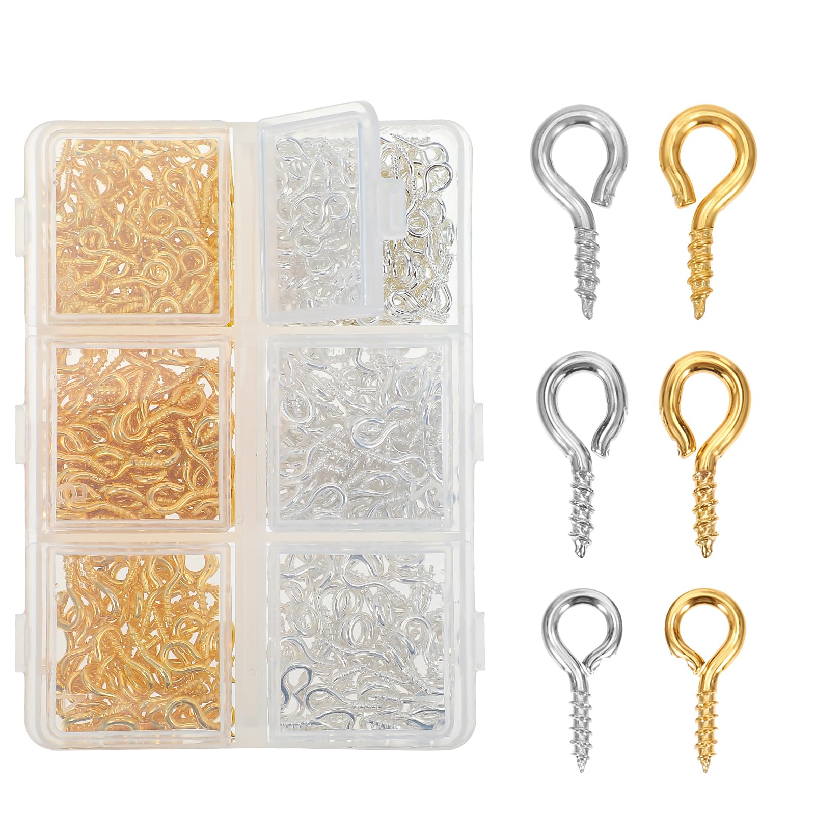 400 Viti Con Occhiello In 3 Misure - Per Gioielli E Fai Da Te - Foto 2