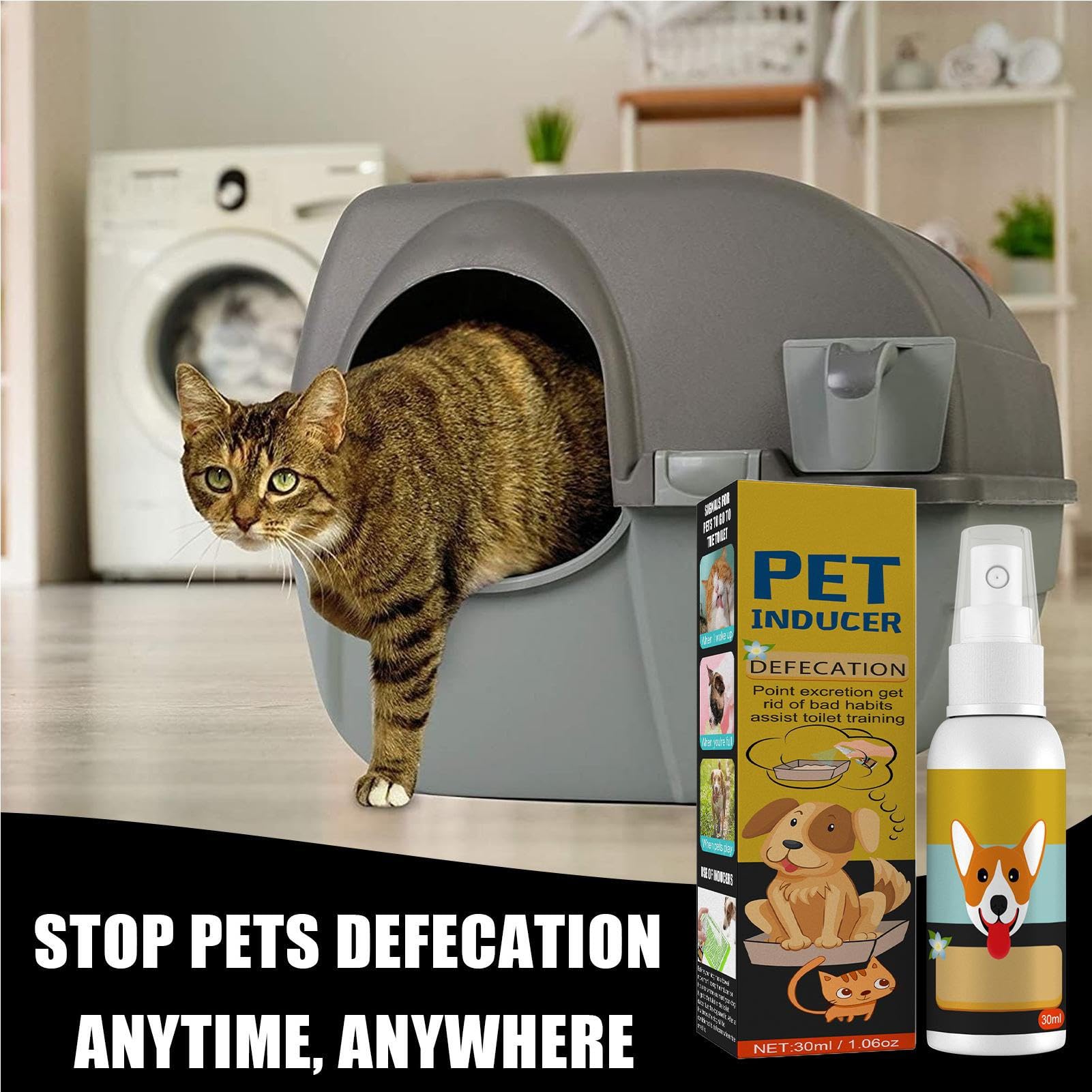 Dog Spray, Potty Training, 30 ml Natural Formula Pee Poop, Safe Cat Dog Indoor Outdoor Aid, Toilet Solutions for Housebreaking and Behavior Control, 4,13 x 1,06 pollici