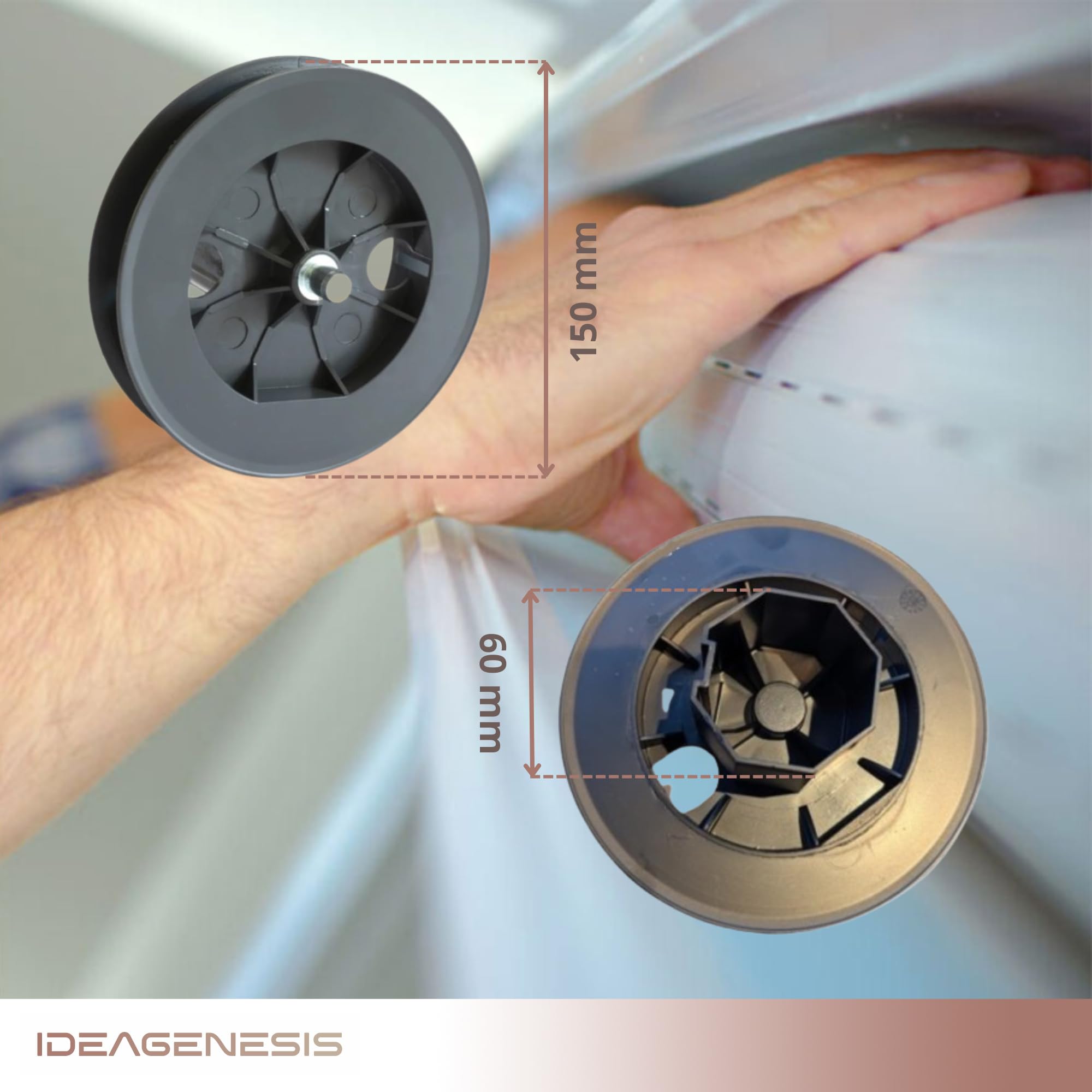 IdeaGenesis - Blind disc with spigot for 22mm tapes, 22mm Tape With Spike, 150X60 - Image 2