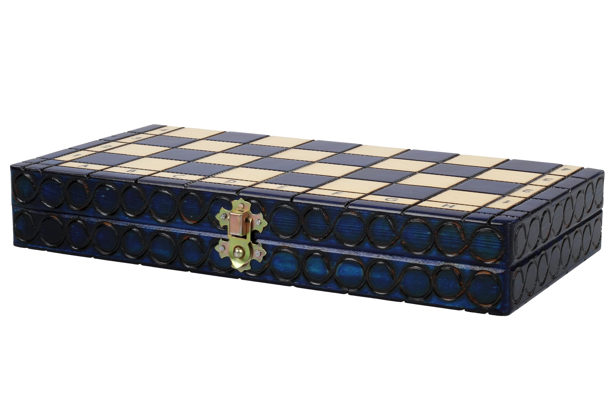 Sunrise Chess - Juego de ajedrez (tamaño compacto, máximo placer de juego), color azul