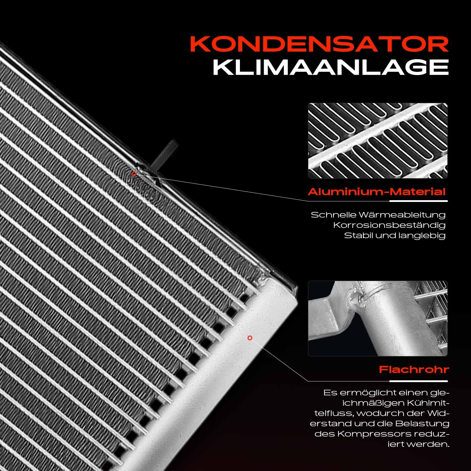 Frankberg Klimatyzator chłodnicy kondensator chłodnica wody kompatybilna z 190 1982-1993 A/C Condenser 1,8 l 2,0 l 2,3 l w/o Receiver Drier w/Bracket Replace# A2018302870