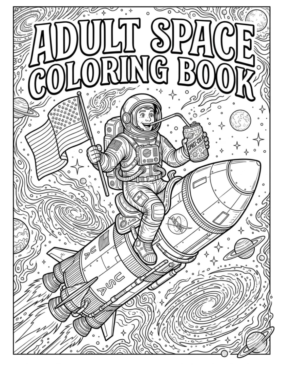 Space Adult Coloring Book