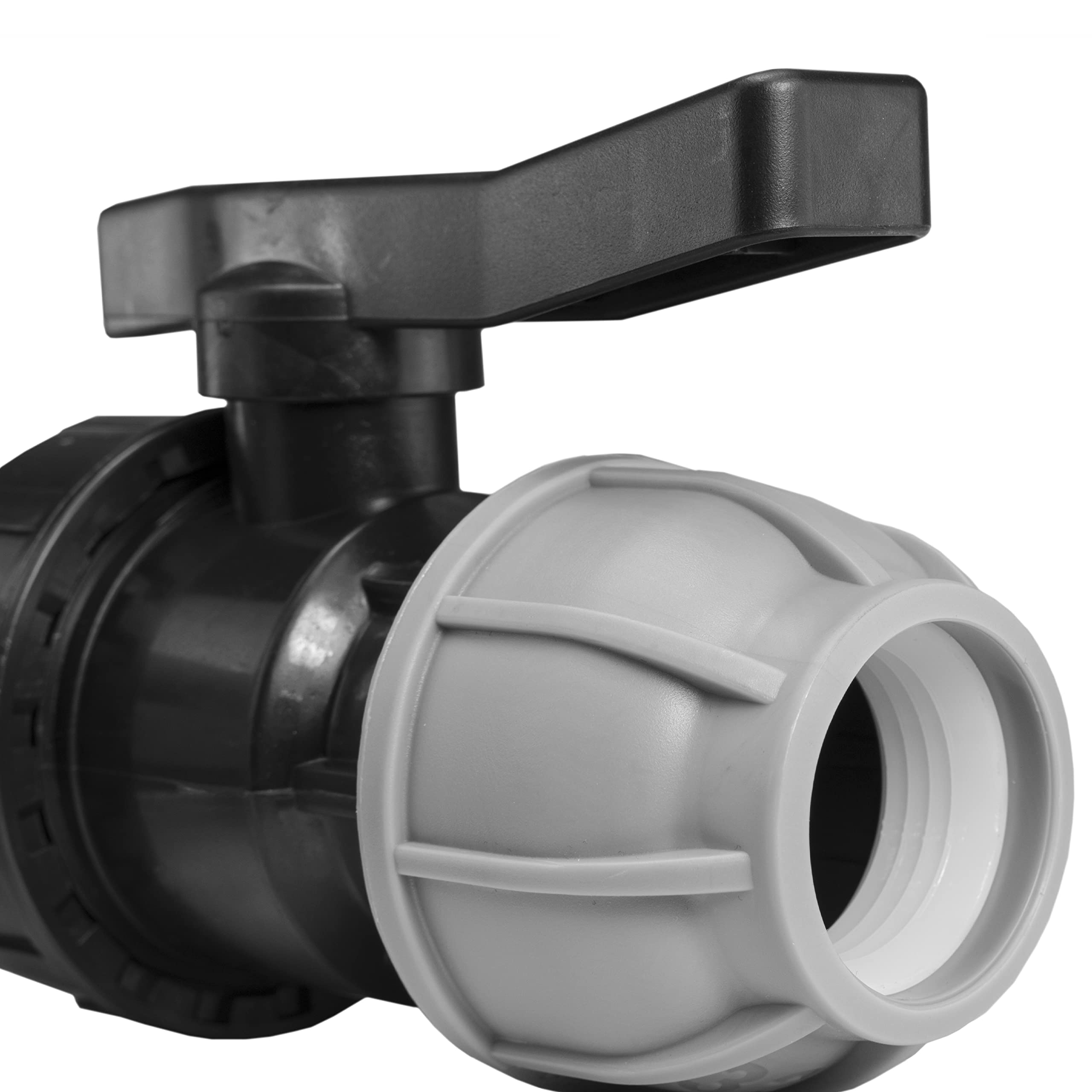 Cost Wise Men's Gray Mdpe Water Supply Pipe Compression Flow Valves-/Fe Bsp Thread Removable Handle For Safety-Ideal For Irrigation Systems (32Mm Compression - 1" Bsp Fe)