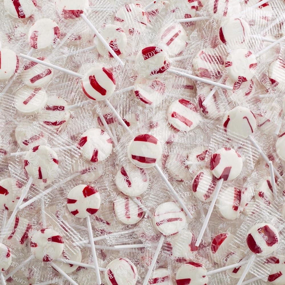 Zany Cane Peppermint Lollipops by Candy Creek, 230 count, Nut free.