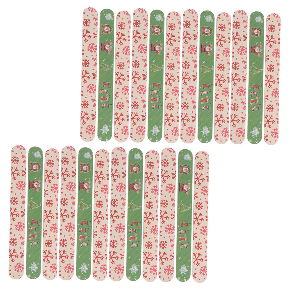 Housoutil 24pezzi Unghie Tema Natalizio Strumento per Striscia Lucidante Strumenti per Pedicure in Eva Pratico per Manicure e Levigatura Stile Casuale