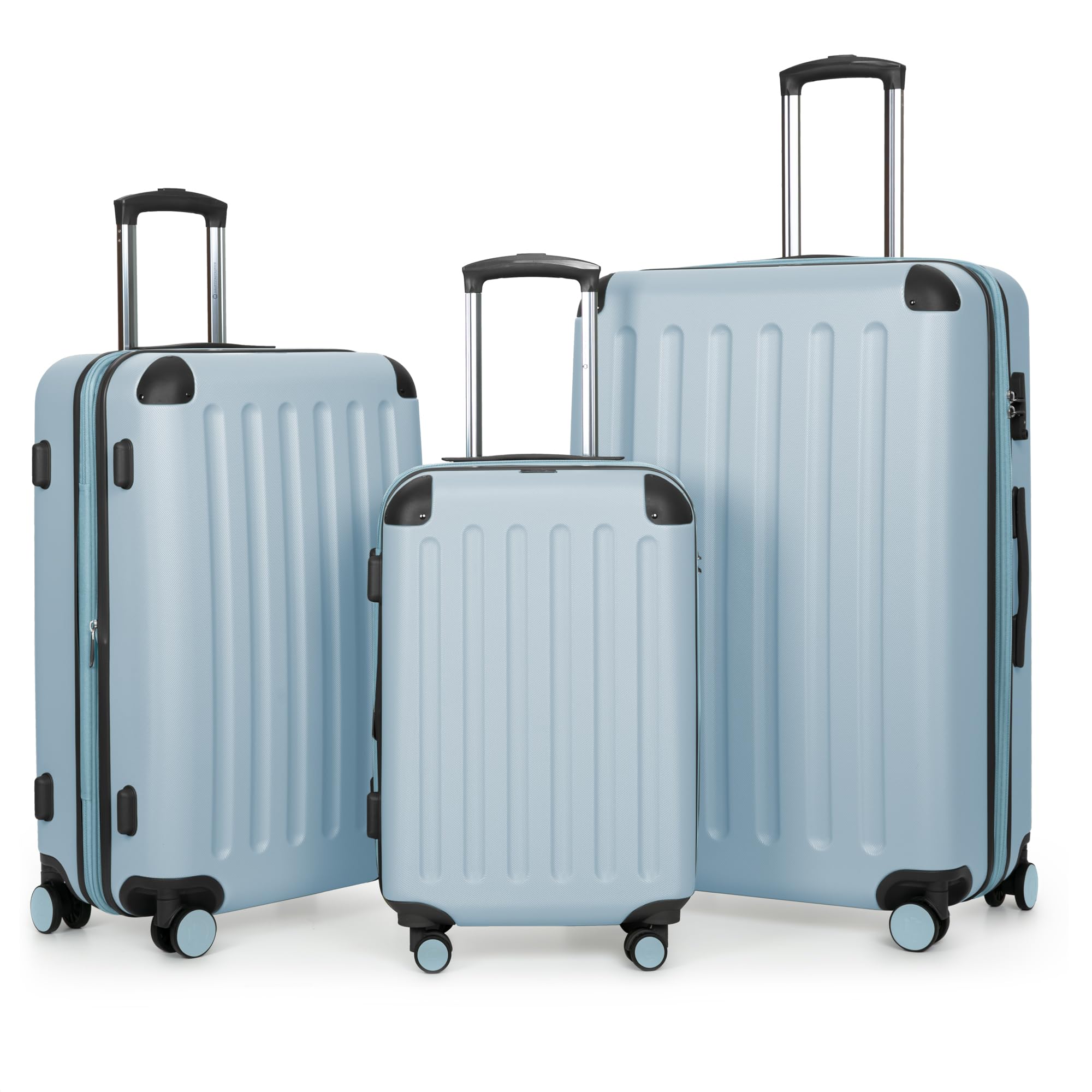 HAUPTSTADTKOFFER - Spree - Juego de 3 Maletas rígidas, Trolley expandible, Equipaje de Viaje, 4 Ruedas Dobles, TSA, (S,M y L), Menta — view 49
