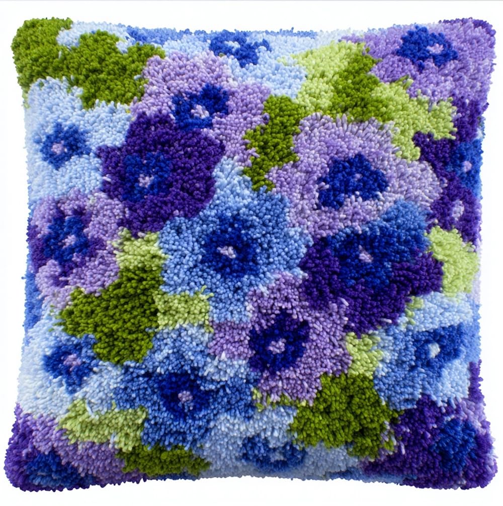 Taxpy Latch Hook Kits for Adults Flower 17X17In
