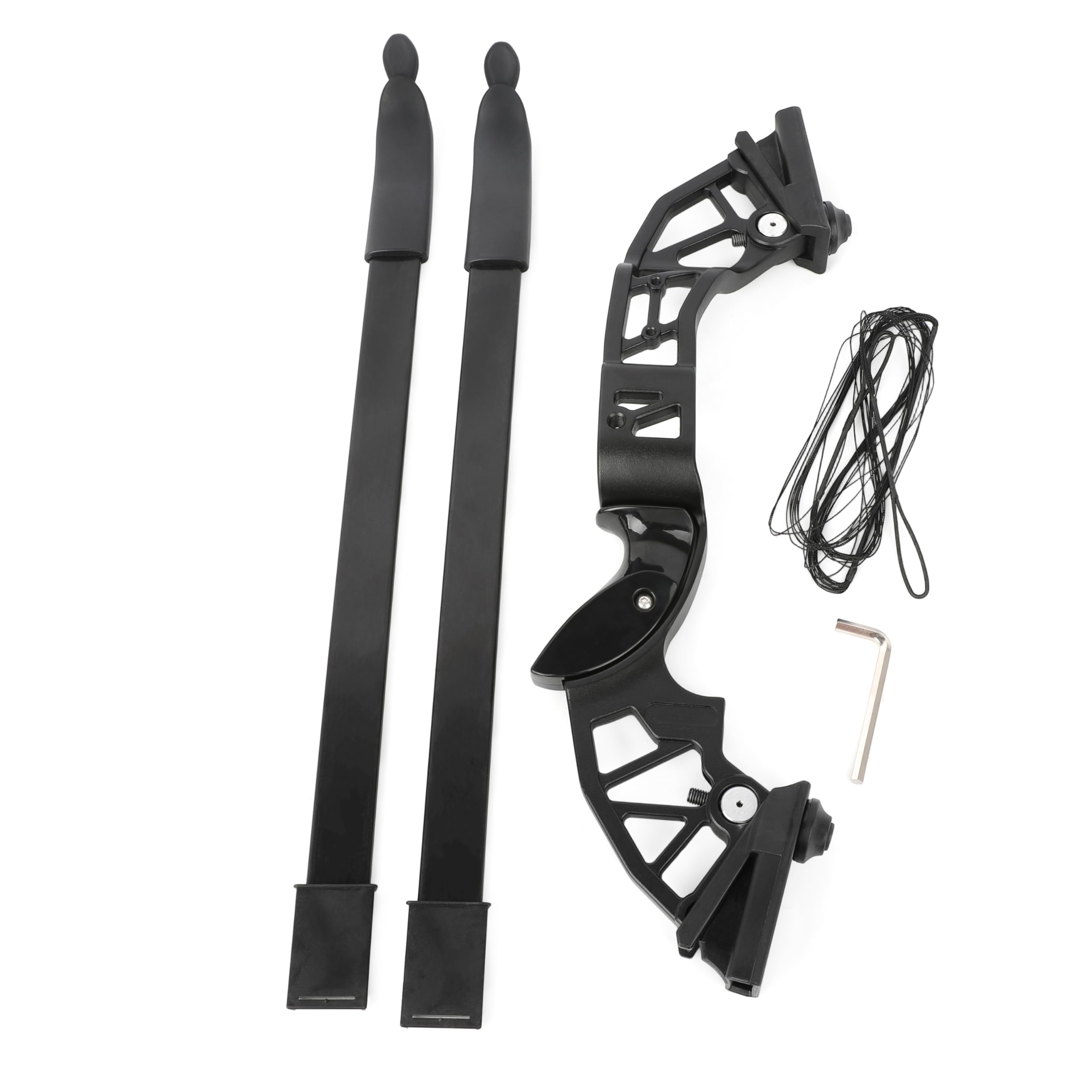 Set arco ricurvo smontabile per tiro con l'arco 30-53 libbre Peso di trazione regolabile Kit arco da caccia e frecce Tiro al bersaglio Arco lungo