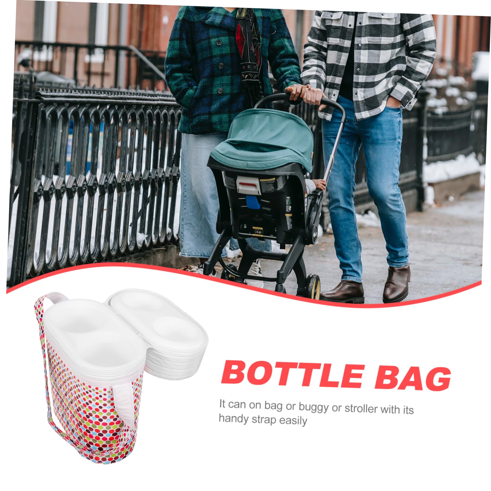 Toyvian 2 Pezzi Secchio isolato di tazza di latte bottiglie di latte materno biberon da viaggio manicotto isolante per biberon scaldabiberon portatile da viaggio pvc bianca