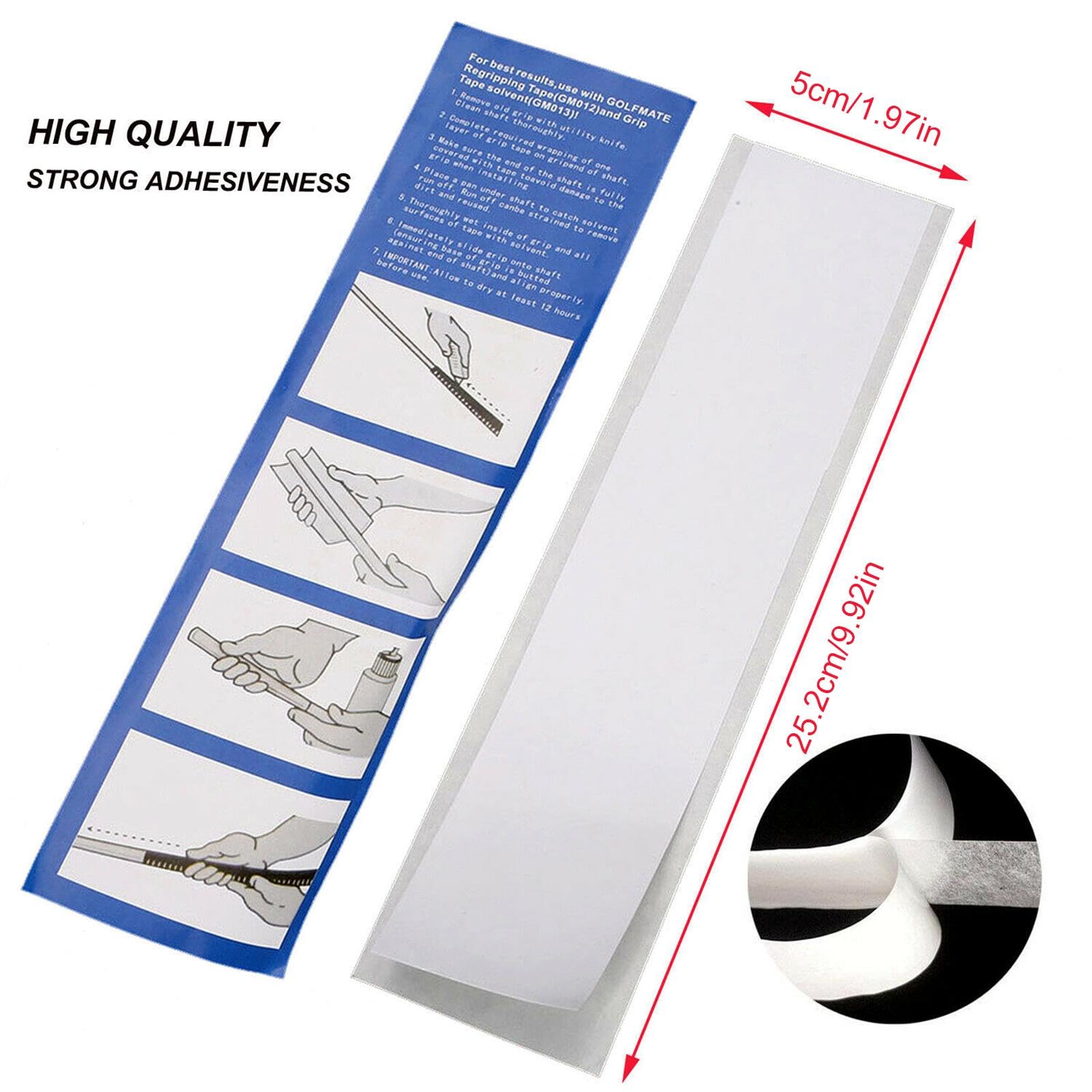 Grip Solvent Golf Grip Tape Strips - Set di ricambio per mazze da golf, kit per riparazioni di golf