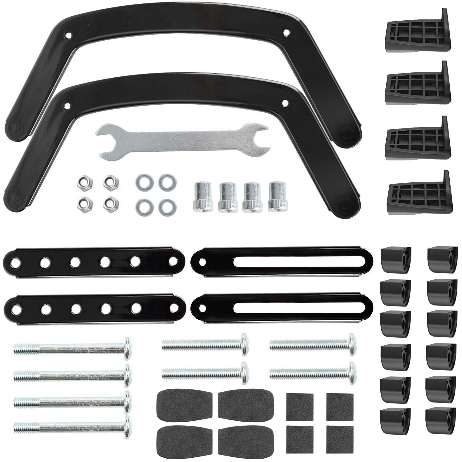 HUANUO - Kit de Montaje de Brazo para Pantalla LCD LED OLED de 17" - 27" sin Agujeros VESA - Soportes de Monitor existentes con Placa VESA de 75 mm