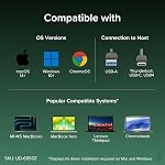 Plugable Double DisplayPort & HDMI Station d'accueil - USB 3.0 & USB-C Portable pour Dual Monitors, DisplayLink, Mac (chauffeur requis), ChromeOS & Windows, Gigabit Ethernet et Audio (UD-6950Z)
