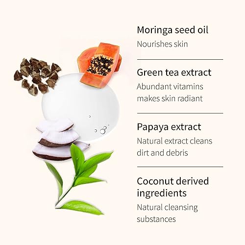 Miniatura 3 de herbloom Green Clear - Aceite limpiador vegano para espuma, limpiador coreano, limpiador de espuma suave equilibrado de pH, limpiador a base de