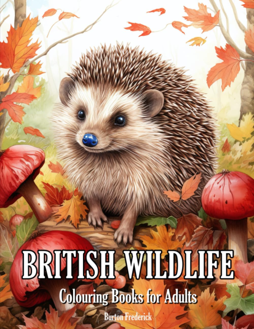 British Wildlife: Colouring Books for Adults with Red Deer, Barn Owl, Otters, and Much More