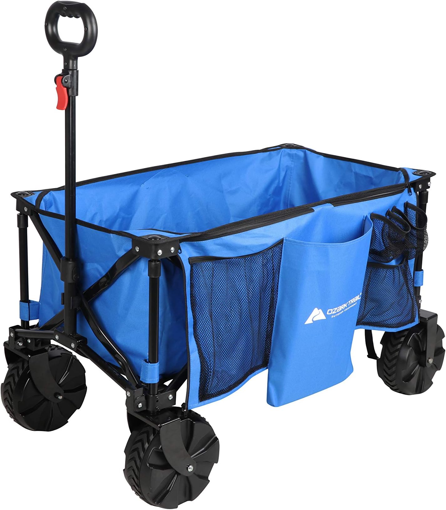 All-Terrain Folding Wagon with Oversized Wheels, Blue