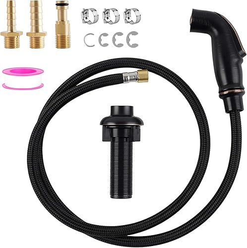 Pulverizador lateral universal de cocina compatible con grifo Moen, reemplazo del rociador de grifo de fregadero de cocina con conector rápido,