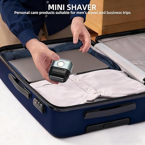 Miniatura 7 de Afeitadoras de papel de aluminio para hombres, mini maquinillas de afeitar eléctricas para afeitarse cerca de la cara