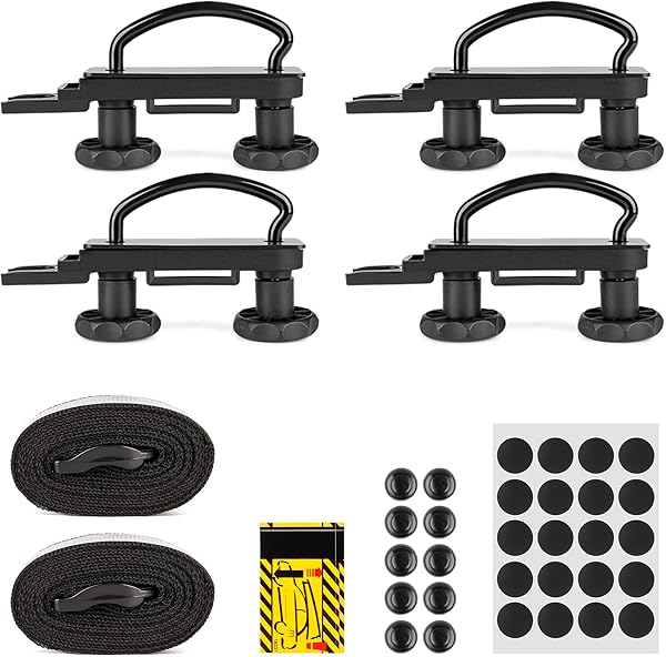 Set da 4 morsetti a U per box da tetto, viti di fissaggio migliorate per portapacchi, kit di montaggio per auto e furgoni, clip metalliche a U con larghezza interna di 85 mm - 1