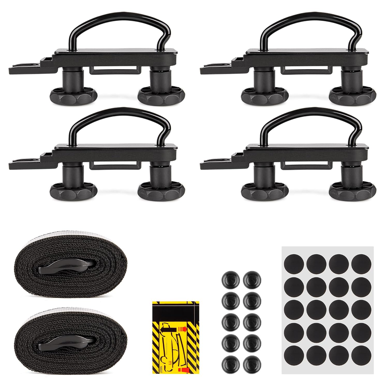CXWXC 4-Pack Roof Box U-Bolt Clamps Upgraded Roof Box Mounting Hardware Kit