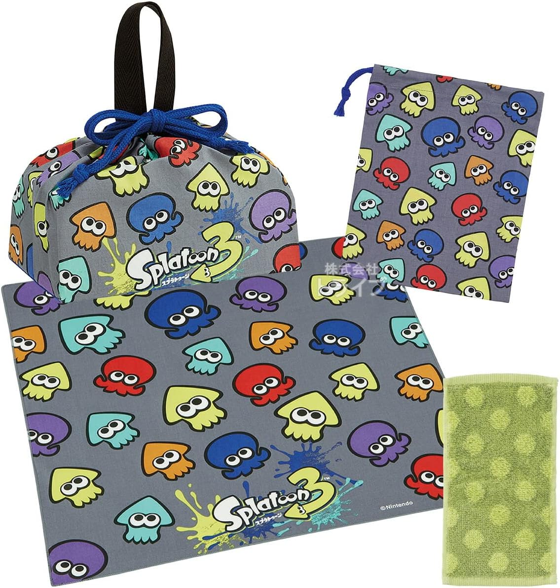 正規取扱店 コップ袋 歯ブラシホルダー付 スプラトゥーン3 1個 zppsu