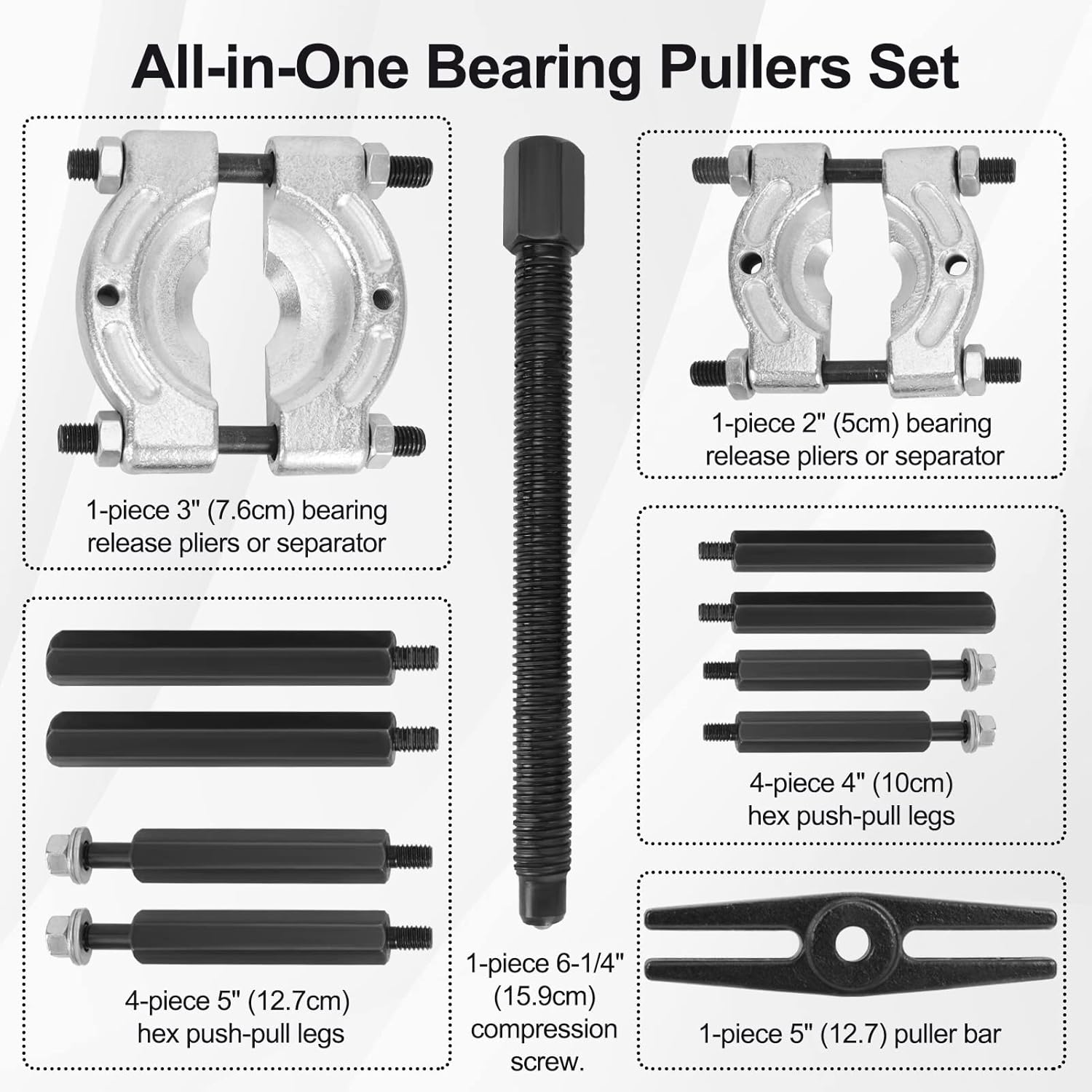 Buy THOROAD Bearing Pullers Set 5 Ton Capacity Wheel Hub Axle Puller
