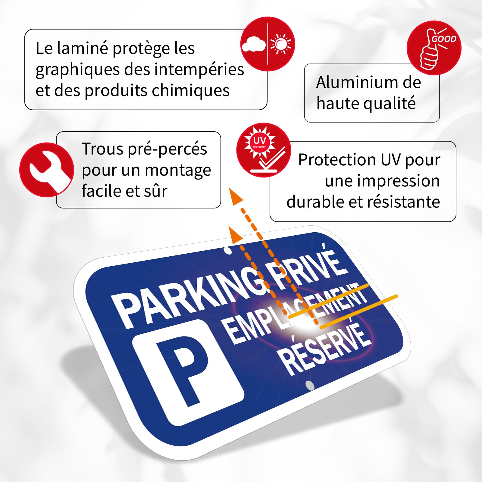 Panneau Parking Privé Aluminium 150 X 210 Mm | Leroy Merlin
