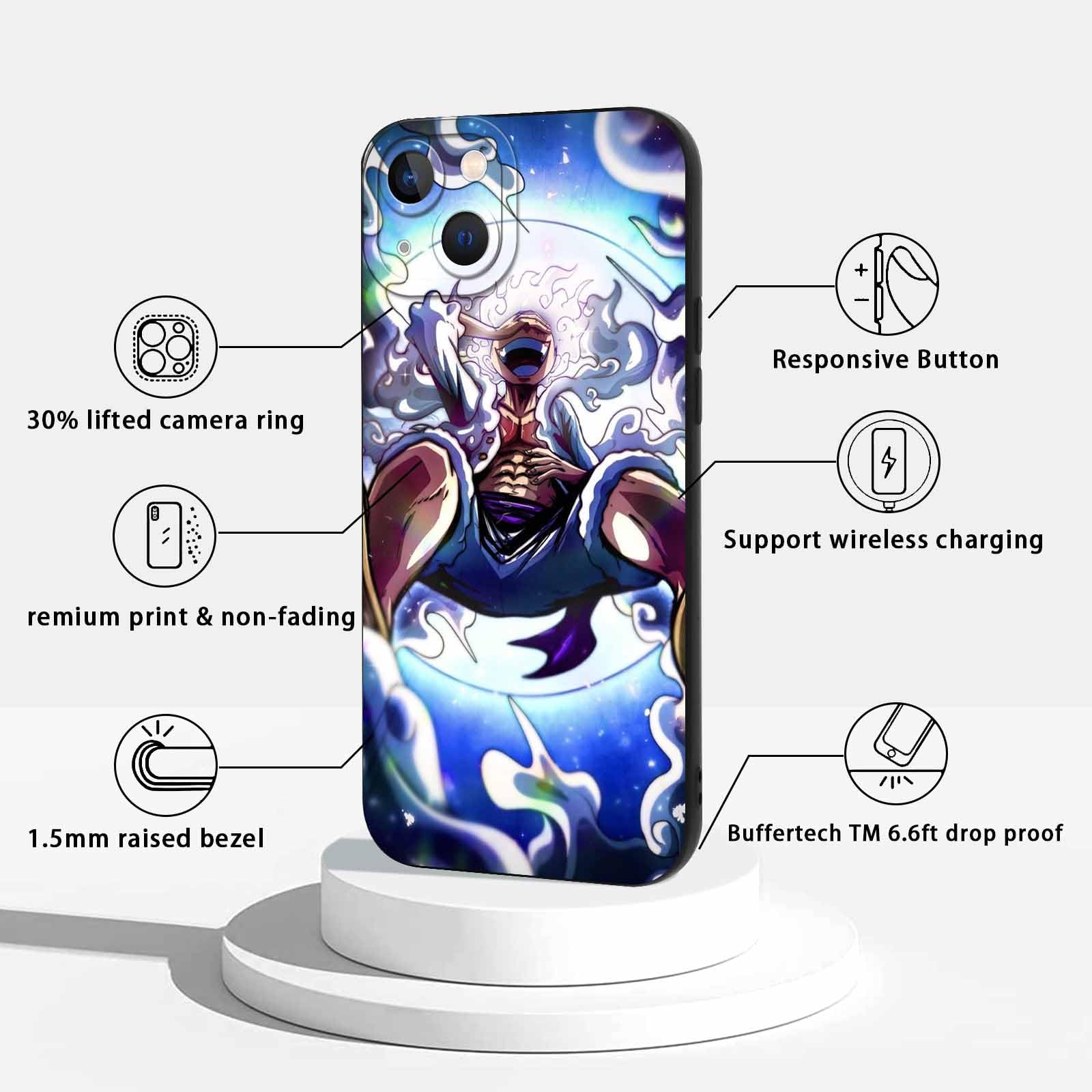 2 Piezas Animados Funda para Apple iPhone 13 6.1 Pulgadas, Anime