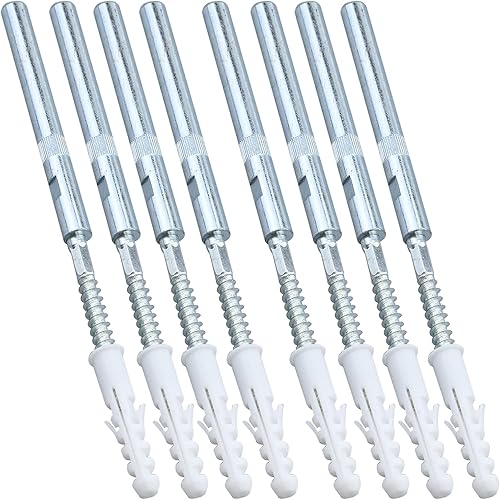 MY MIRONEY Soporte flotante para estante de 8 piezas, soporte de soporte invisible de metal, soportes de pared ocultos, 0.39 x 6.5 pulgadas