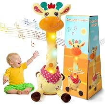 Dancing Talking Giraffe Baby Toy for Baby Toy 6-12 Months & Toddlers 1-3 Years Boy Girl, Interactive Toy Repeat What You Say Tummy Time Giraffe for Baby Early Education, Enlightenment,Sensory Fun Gift