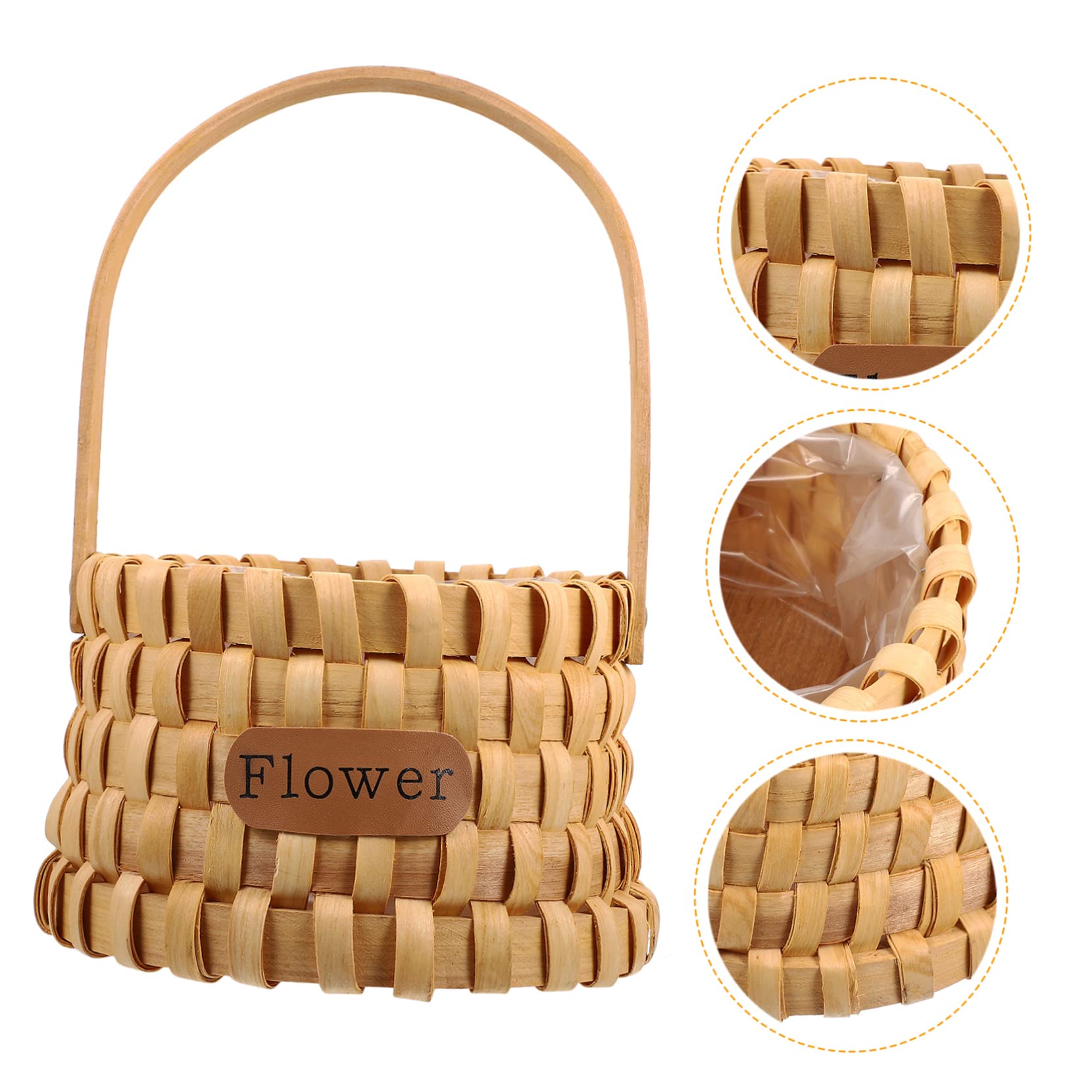 3 Cestas Pequeñas Tejidas Con Asa Redonda Para Almacenar Frutas Cesta De Madera Para Decoración Del Hogar Cesta De Tejido Hecha A Mano.