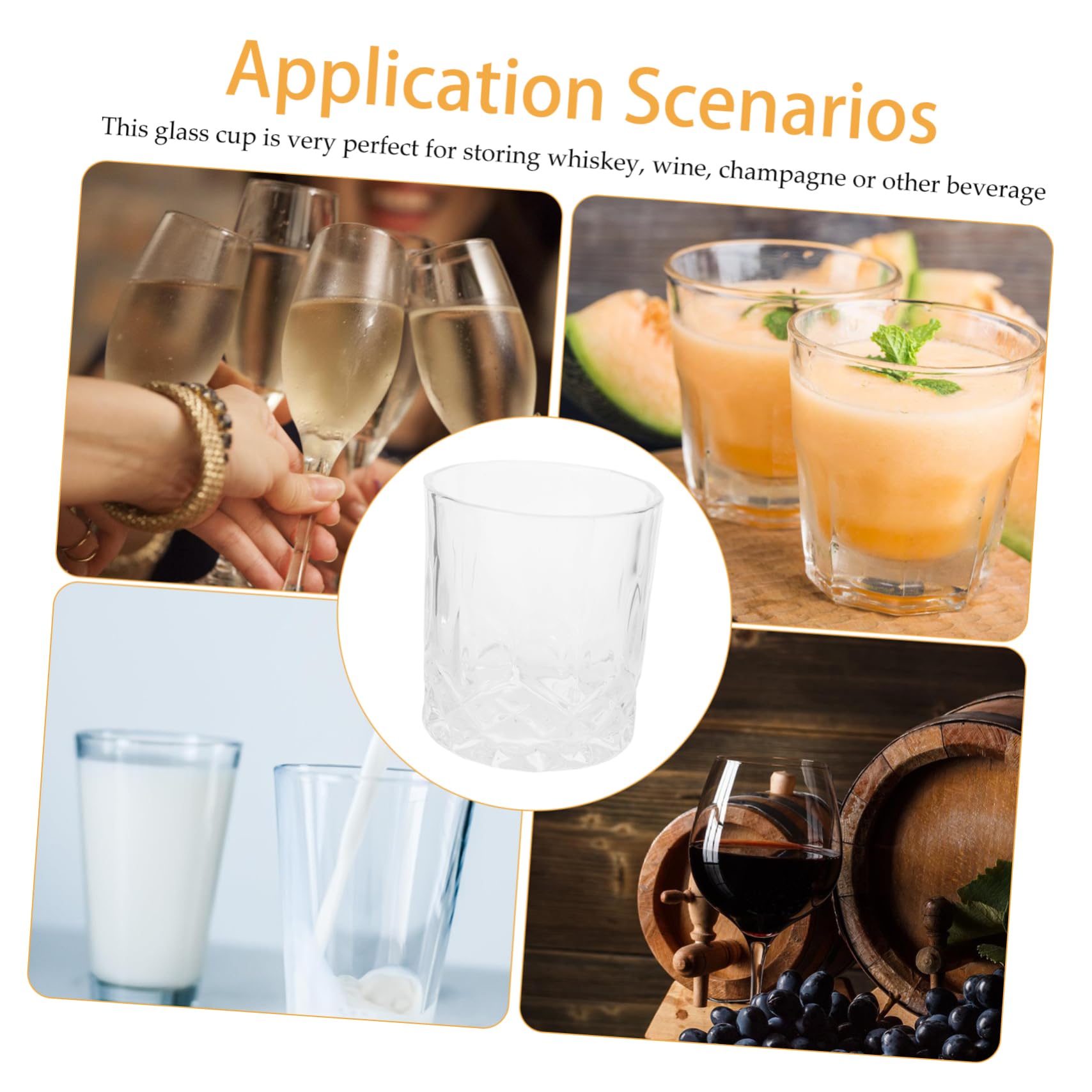 Ciieeo 5 Sätze Whiskyglas Kaffeetassen Mit Deckel Trinkbrille Barbrille Martini Bechergläser Trinkgläser Klein Weißweingläser Bruchsichere Trinkgläser Cocktail Transparent 4 Stücke * 5