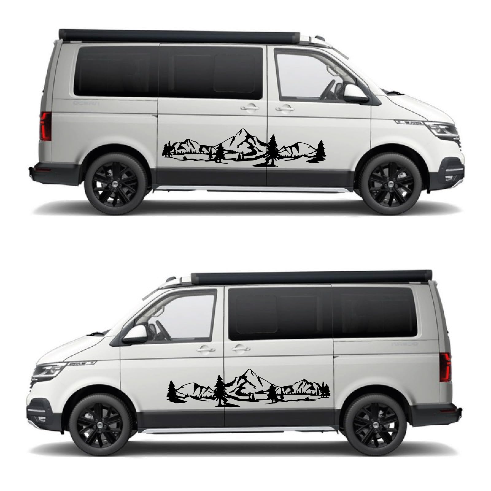 Auto Body Sticker Zelfklevende Zijsticker Sticker 2-delige Sport