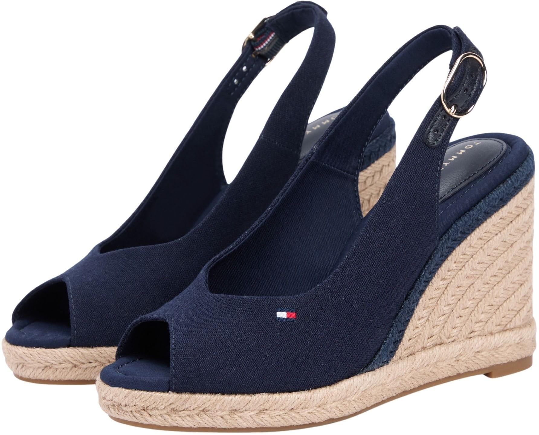 Tommy Hilfiger Flag High Wedge Espad Slingback Fw0fw09343 Espadrillas ZeppaDonna