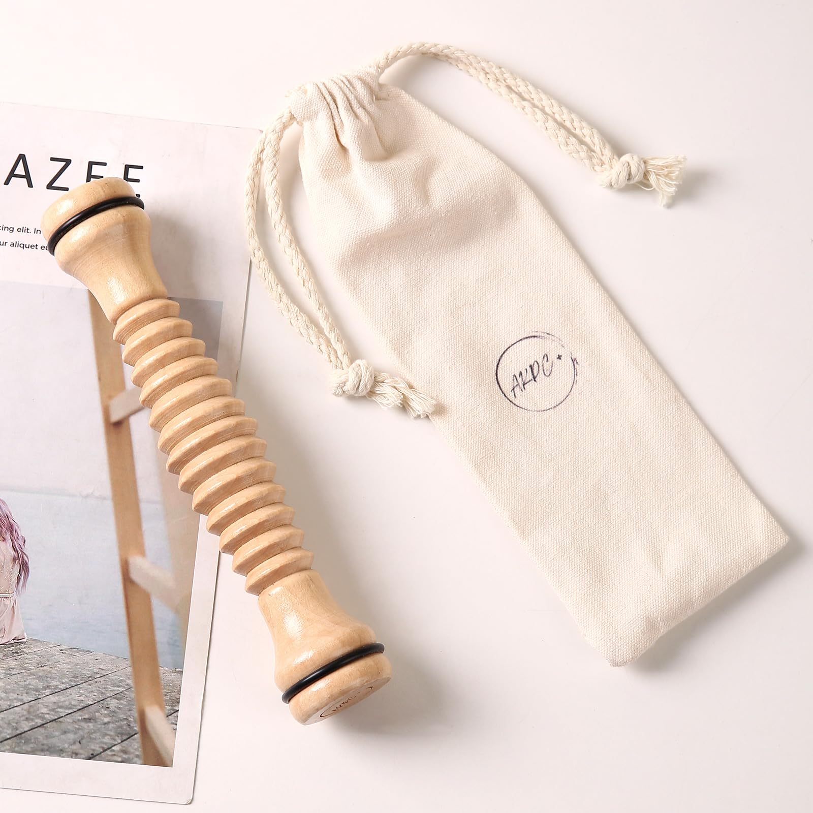 AKPC Natural Wooden Foot Massager Versatile Massager for Relief Plantar Fasciitis Supports Blood Circulation and Stress Relief